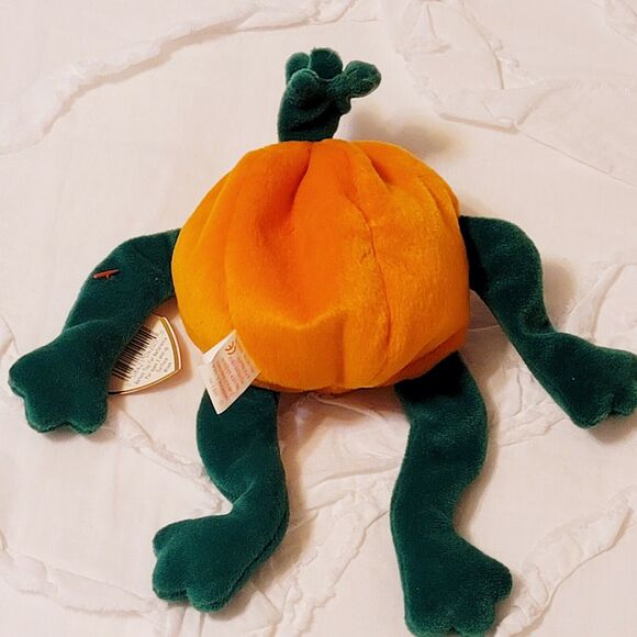 Halloween Plush Ghost SHEETS Pumpkin PUMKIN Ty Beanie Babies Stuffed Animals - Picture 3 of 12